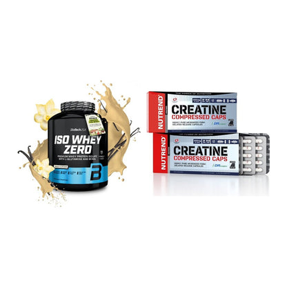 Muskelaufbau-Set: BioTech Iso Whey Zero + Nutrend Creatine – alle enthaltenen Artikel