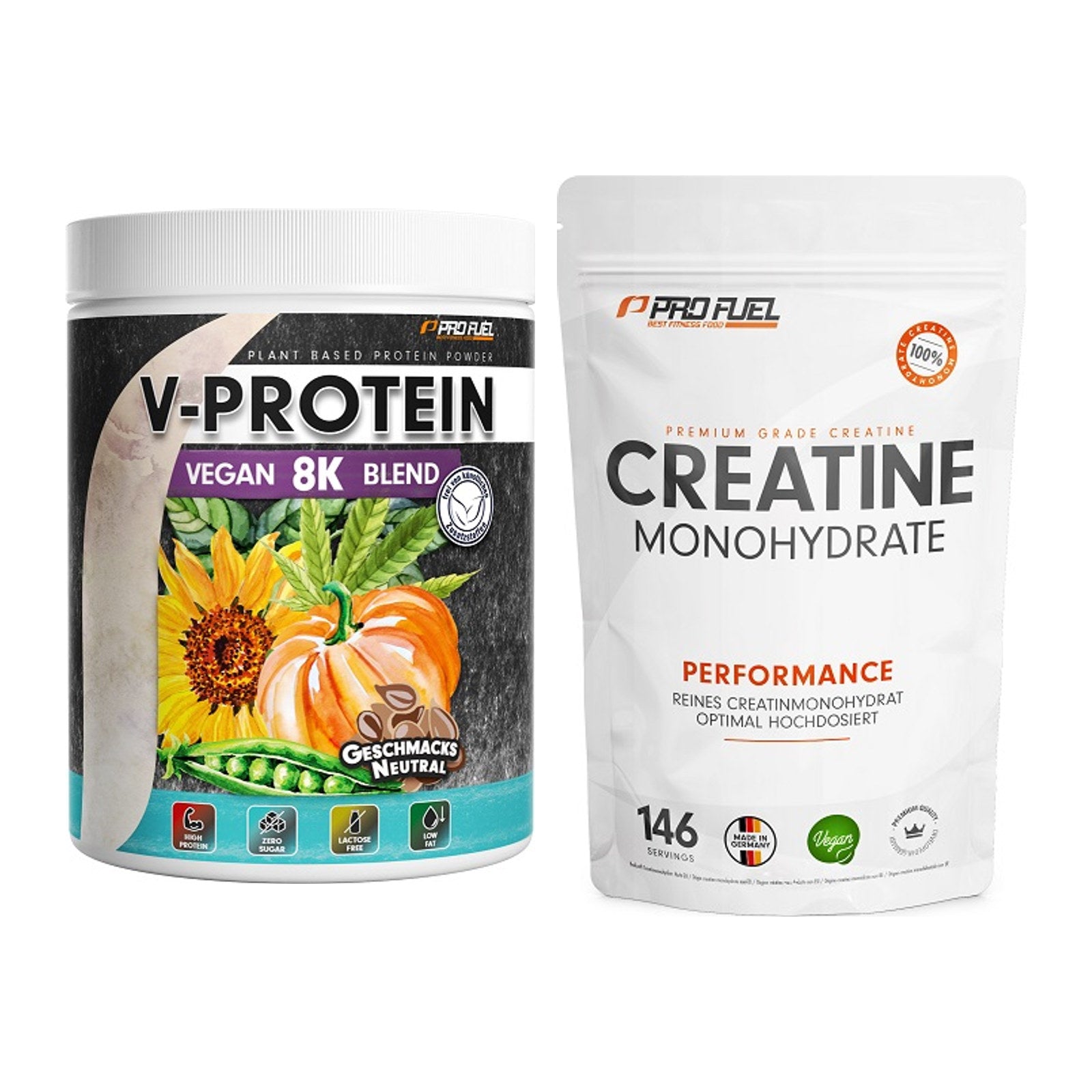 Muskelaufbau-Set: ProFuel V-Protein Vegan + ProFuel Creatine – alle enthaltenen Artikel