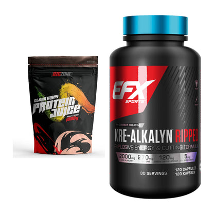 Muskelaufbau-Set: Big Zone Clear Whey + EFX Kre-Alkalyn Ripped – alle enthaltenen Artikel