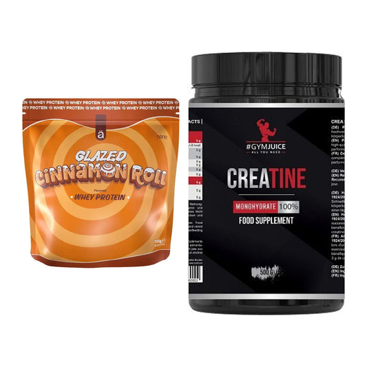 Muskelaufbau-Set: Nanosupps Whey Protein + #GYMJUICE Creatine – alle enthaltenen Artikel