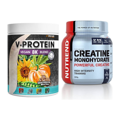 Muskelaufbau-Set: ProFuel V-Protein Vegan + Nutrend Creatine – alle enthaltenen Artikel