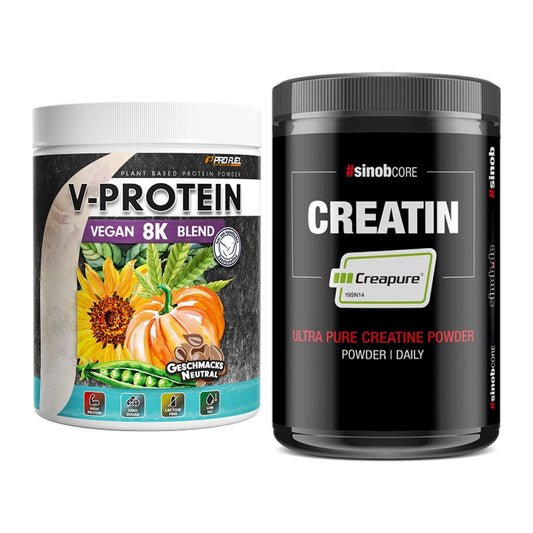Muskelaufbau-Set: ProFuel V-Protein Vegan + Sinob Creatin CREAPURE – alle enthaltenen Artikel