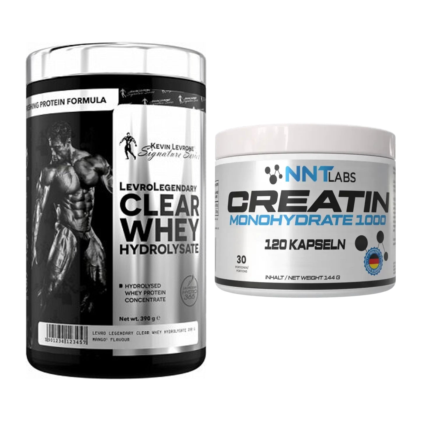 Muskelaufbau-Set: Kevin Levrone Clear Whey + NNT Creatin 1000 mg – alle enthaltenen Artikel