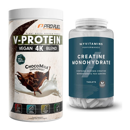 Muskelaufbau-Set: ProFuel V-PROTEIN vegan + MyProtein MyVitamins – alle enthaltenen Artikel