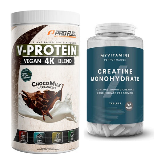 Muskelaufbau-Set: ProFuel V-PROTEIN vegan + MyProtein MyVitamins – alle enthaltenen Artikel