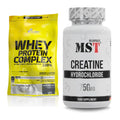 Muskelaufbau-Set: Olimp Whey Protein Complex 100% + MST Creatin HCL – alle enthaltenen Artikel