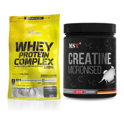 Muskelaufbau-Set: Olimp Whey Protein + MST Creatin Monohydrate – alle enthaltenen Artikel