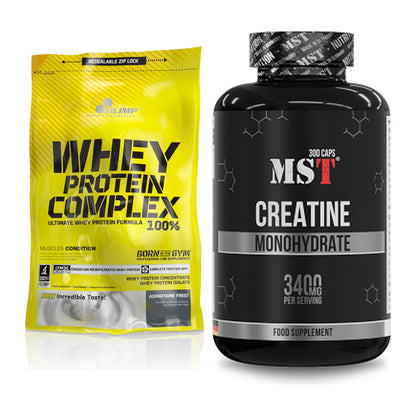 Muskelaufbau-Set: Olimp Whey Protein + MST Creatine Monohydrate – alle enthaltenen Artikel