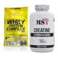 Muskelaufbau-Set: Olimp Whey Protein Complex 100% + MST Creatine HCL – alle enthaltenen Artikel