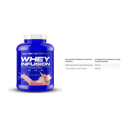 Muskelaufbau-Set: Scitec Whey Infusion + INLEAD Creatine Monohydrate – alle enthaltenen Artikel