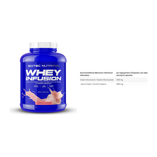Muskelaufbau-Set: Scitec Whey Infusion + INLEAD Creatine Monohydrate – alle enthaltenen Artikel