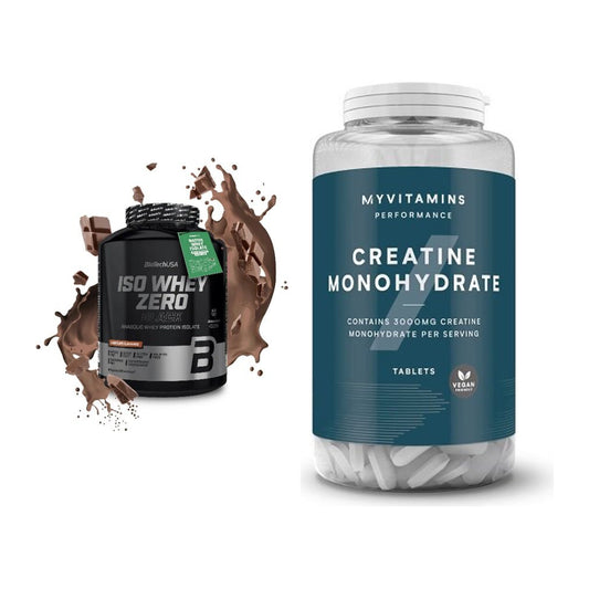 Muskelaufbau-Set: BioTech Iso Whey Zero + MyProtein MyVitamins – alle enthaltenen Artikel