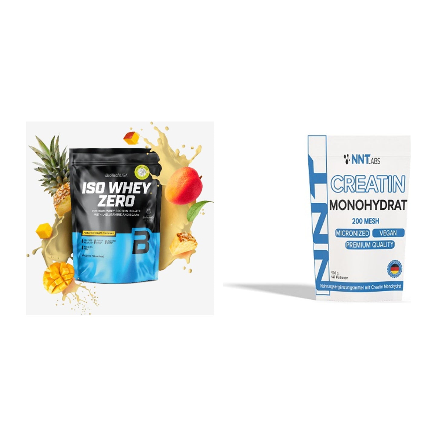 Muskelaufbau-Set: BioTech Iso Whey Zero + NNT Creatin Monohydrat – alle enthaltenen Artikel