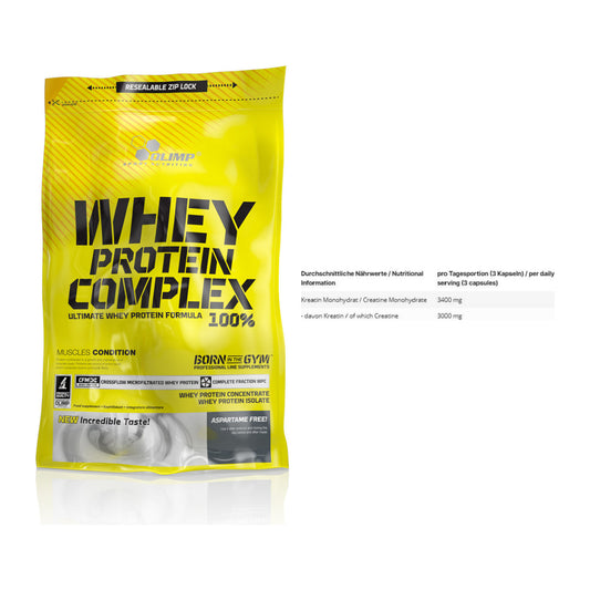 Zestaw do budowy masy mięśniowej: Olimp Whey Protein + INLEAD Creatine - wszystkie elementy w zestawie