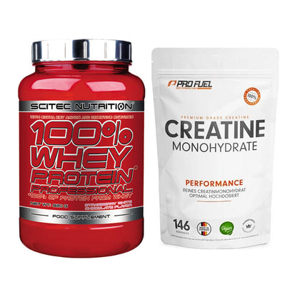 Muskelaufbau-Set: Scitec 100% Whey + ProFuel Creatine – alle enthaltenen Artikel