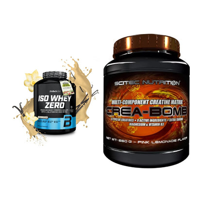 Muskelaufbau-Set: BioTech Iso Whey Zero + Scitec Crea-Bomb – alle enthaltenen Artikel