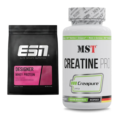 Muskelaufbau-Set: ESN Designer Whey + MST Creatine Pro CREAPURE – alle enthaltenen Artikel