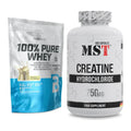 Muskelaufbau-Set: BioTech 100% Pure Whey + MST Creatine HCL – alle enthaltenen Artikel