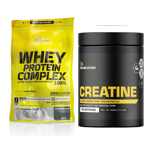 Muskelaufbau-Set: Olimp Whey Protein Complex 100% + Dedicated Creatine – alle enthaltenen Artikel