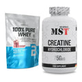 Muskelaufbau-Set: BioTech 100% Pure Whey 900g + MST Creatine HCL – alle enthaltenen Artikel
