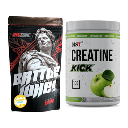 Muskelaufbau-Set: Big Zone Battle Whey + MST Creatine Kick – alle enthaltenen Artikel