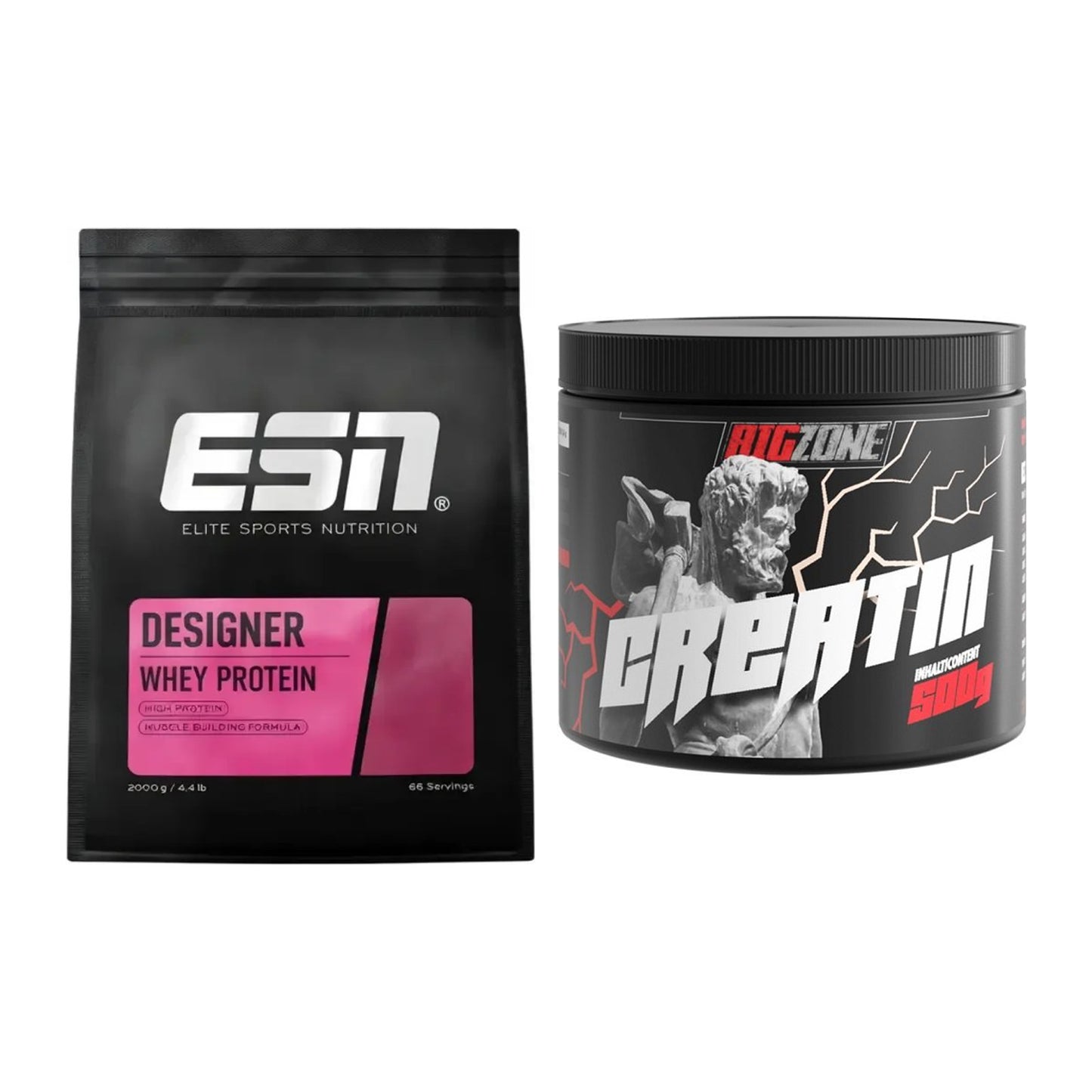 Muskelaufbau-Set: ESN Designer Whey + Big Zone Creatin – alle enthaltenen Artikel