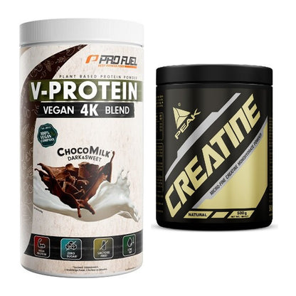 Muskelaufbau-Set: ProFuel V-PROTEIN vegan + Peak Creatin Powder – alle enthaltenen Artikel