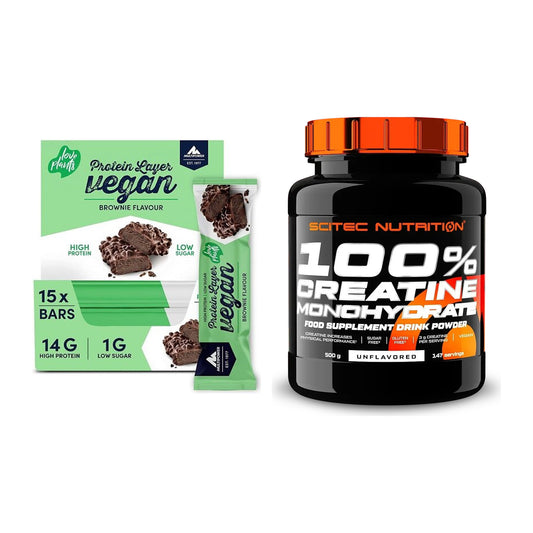 Muskelaufbau-Set: Multipower Vegan Protein + Scitec Creatine – alle enthaltenen Artikel