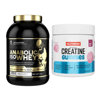 Muskelaufbau-Set: Kevin Levrone Anabolic + Nutrend Creatine Gummies – alle enthaltenen Artikel