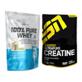 Muskelaufbau-Set: BioTech 100% Pure Whey + ESN Ultrapure Creatine – alle enthaltenen Artikel