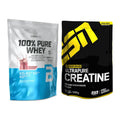 Muskelaufbau-Set: BioTech 100% Pure Whey + ESN Ultrapure Creatine – alle enthaltenen Artikel