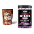 Muskelaufbau-Set: Wispy Whey 100% + Weider Micronized Creatine Gummies – alle enthaltenen Artikel