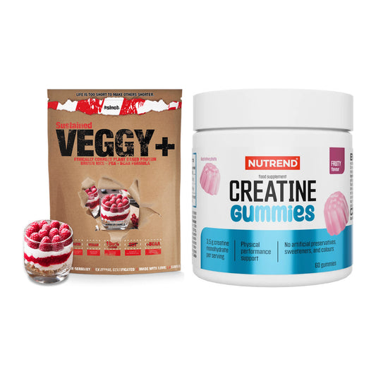 Muskelaufbau-Set: Sinob VEGGY + VEGAN + Nutrend Creatine Gummies – alle enthaltenen Artikel