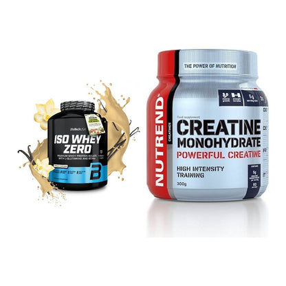 Muskelaufbau-Set: BioTech Iso Whey Zero + Nutrend Creatine – alle enthaltenen Artikel