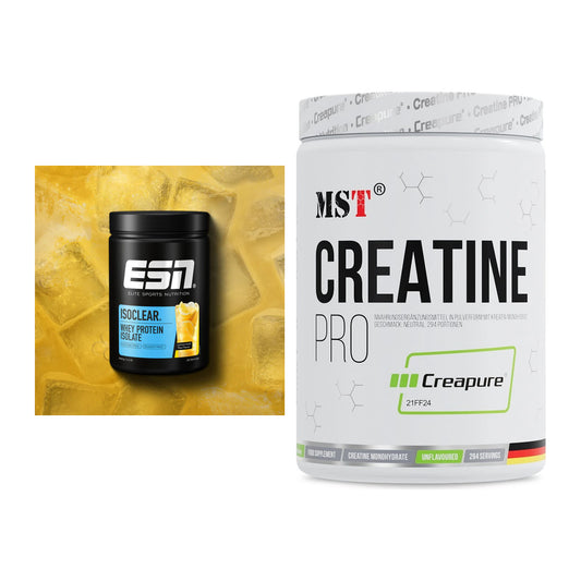 Muskelaufbau-Set: ESN ISOCLEAR Whey Isolate + MST Creatin Pro CREAPURE – alle enthaltenen Artikel