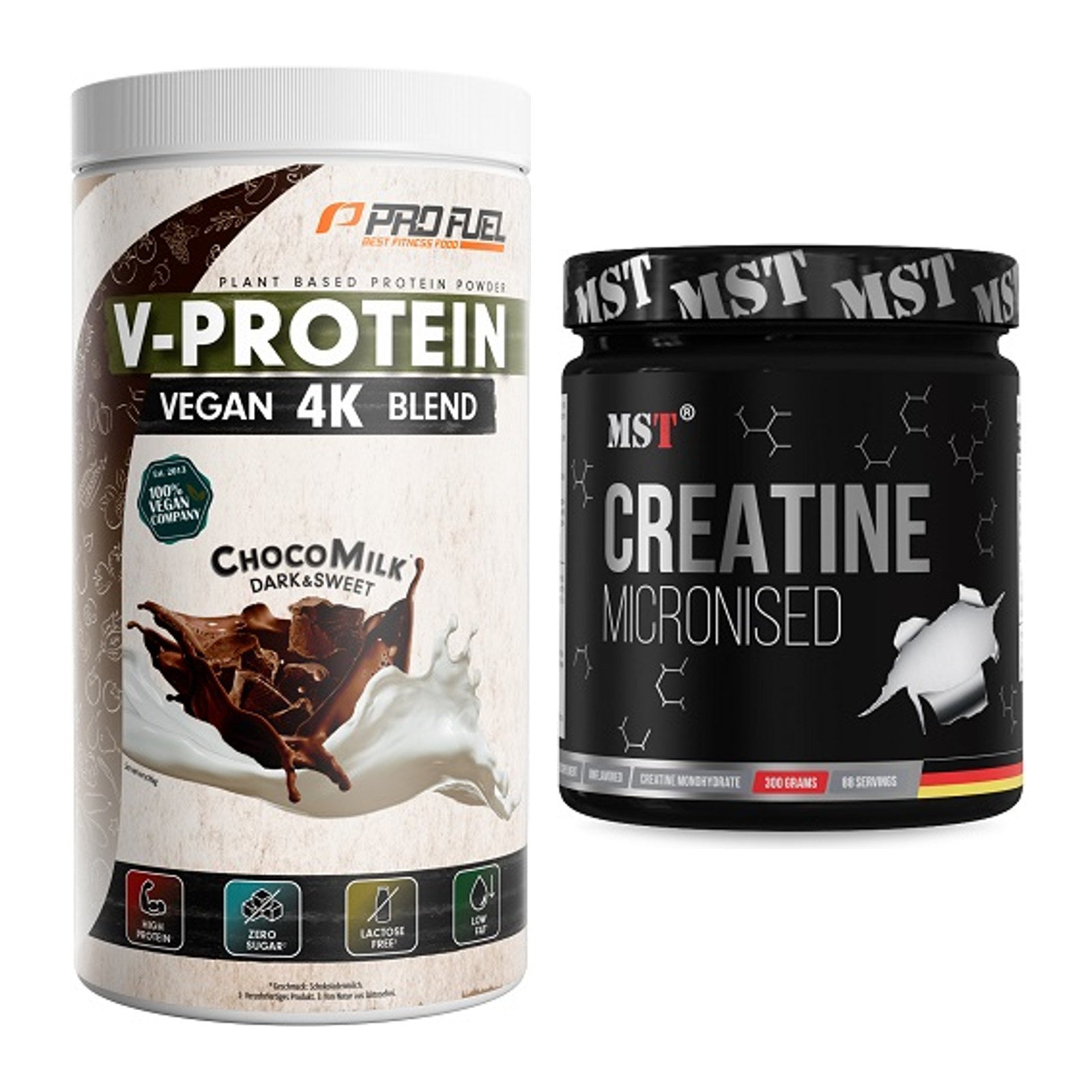 Muskelaufbau-Set: ProFuel V-PROTEIN vegan + MST Creatin Monohydrate – alle enthaltenen Artikel