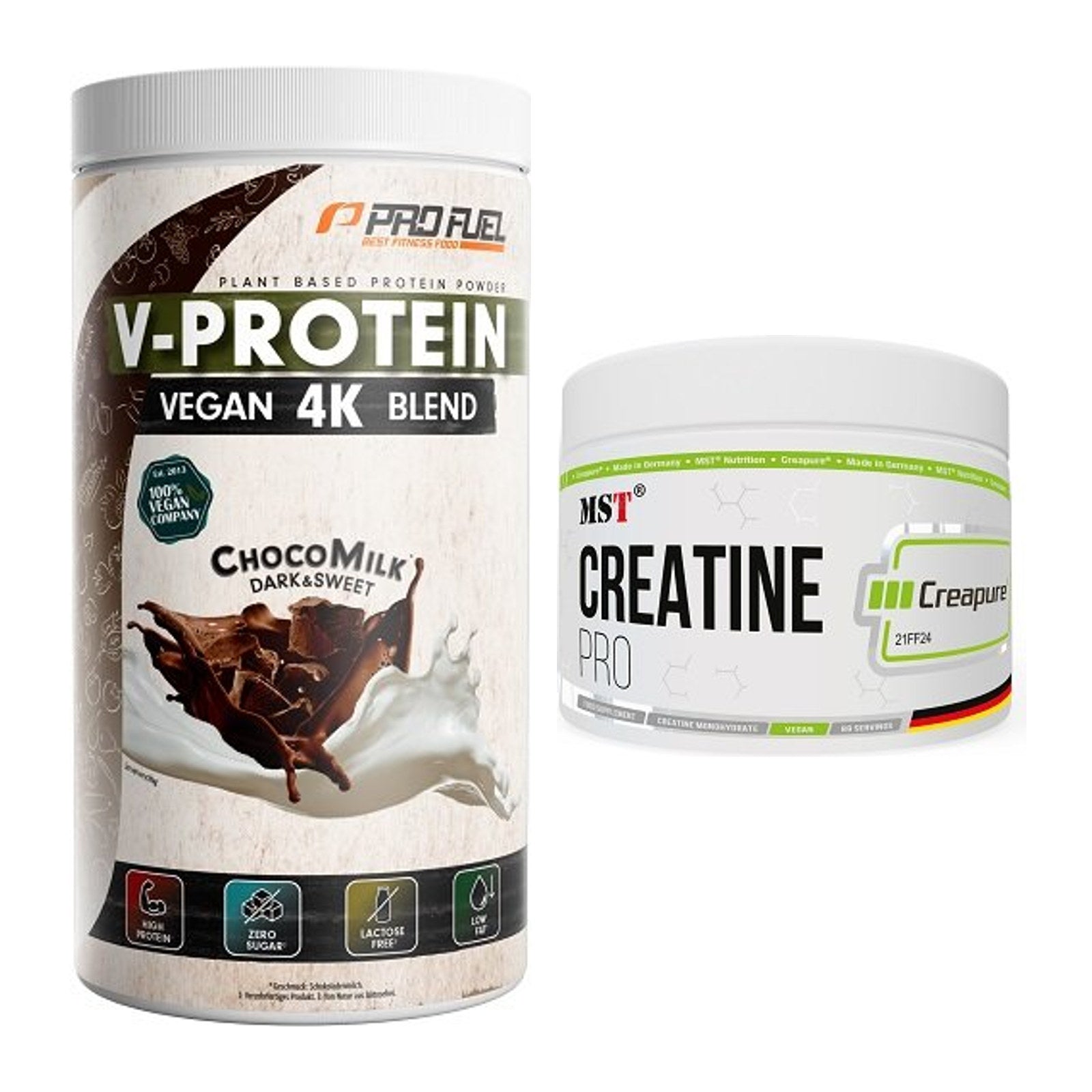 Muskelaufbau-Set: ProFuel V-PROTEIN vegan + MST Creatin Pro CREAPURE – alle enthaltenen Artikel