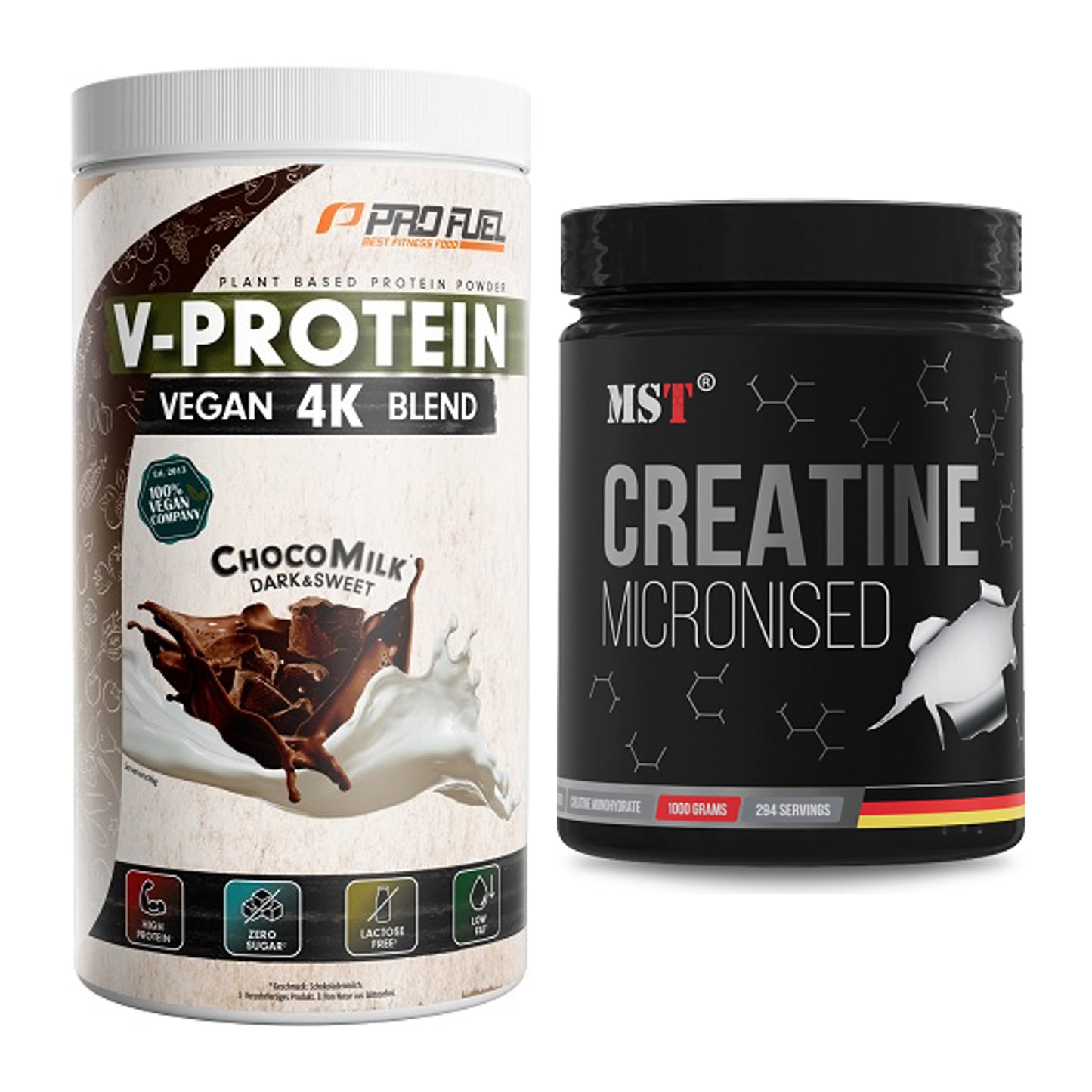 Muskelaufbau-Set: ProFuel V-PROTEIN vegan + MST Creatin Monohydrate – alle enthaltenen Artikel
