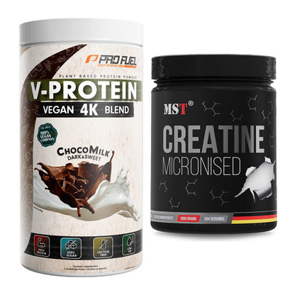 Muskelaufbau-Set: ProFuel V-PROTEIN vegan + MST Creatin Monohydrate – alle enthaltenen Artikel
