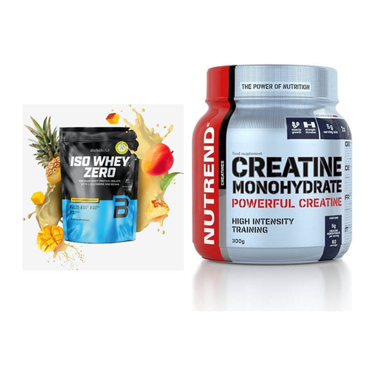 Muskelaufbau-Set: BioTech Iso Whey Zero + Nutrend Creatine Monohydrate – alle enthaltenen Artikel