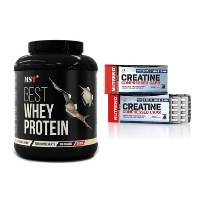 Muskelaufbau-Set: MST Best Whey Protein + Nutrend Creatine – alle enthaltenen Artikel