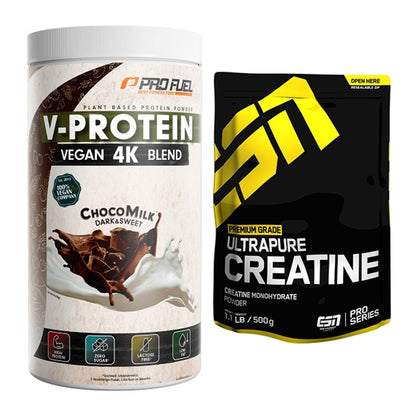 Muskelaufbau-Set: ProFuel V-PROTEIN vegan + ESN Ultrapure Creatine – alle enthaltenen Artikel
