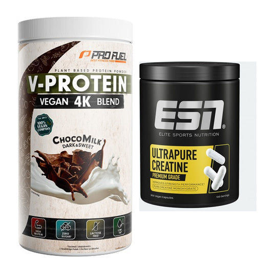 Muskelaufbau-Set: ProFuel V-PROTEIN vegan + ESN Ultrapure Creatine – alle enthaltenen Artikel