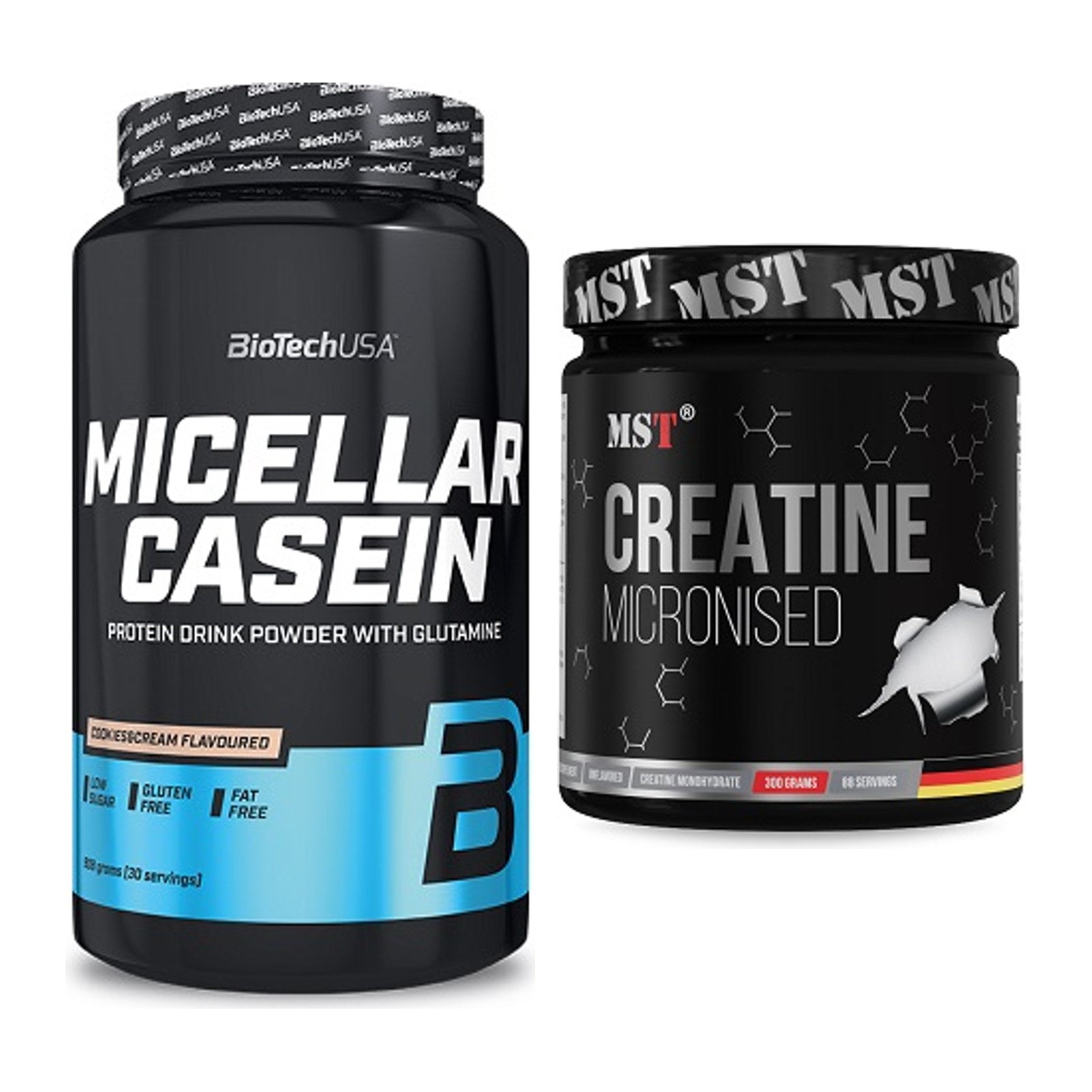 Muskelaufbau-Set: BioTech Micellar Casein + MST Creatin Monohydrate – alle enthaltenen Artikel