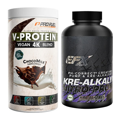 Muskelaufbau-Set: ProFuel V-PROTEIN vegan + EFX Kre-Alkalyn PRO 120 – alle enthaltenen Artikel