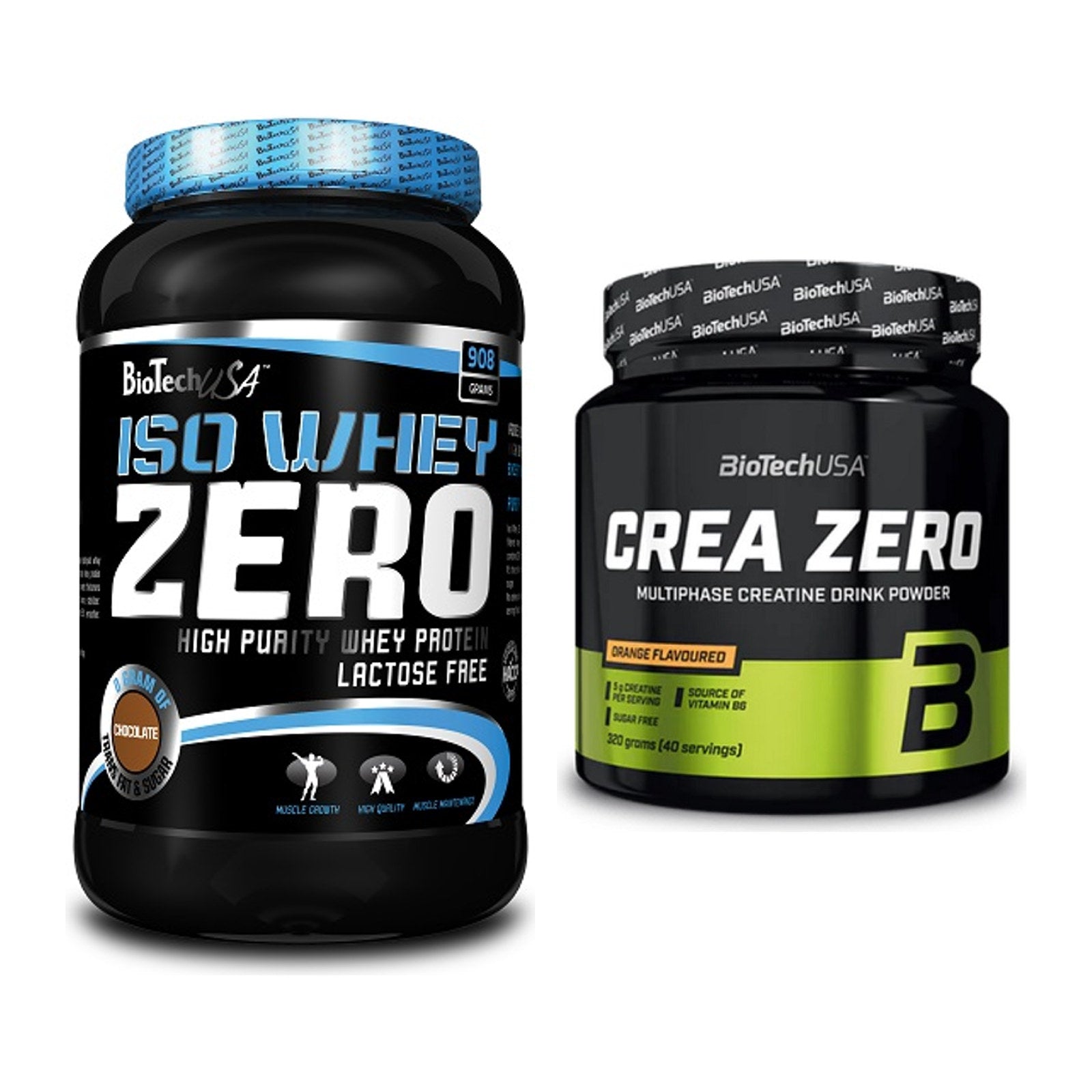 Muskelaufbau-Set: BioTech Iso Whey Zero + BioTech Crea Zero – alle enthaltenen Artikel