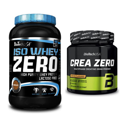 Muskelaufbau-Set: BioTech Iso Whey Zero + BioTech Crea Zero – alle enthaltenen Artikel