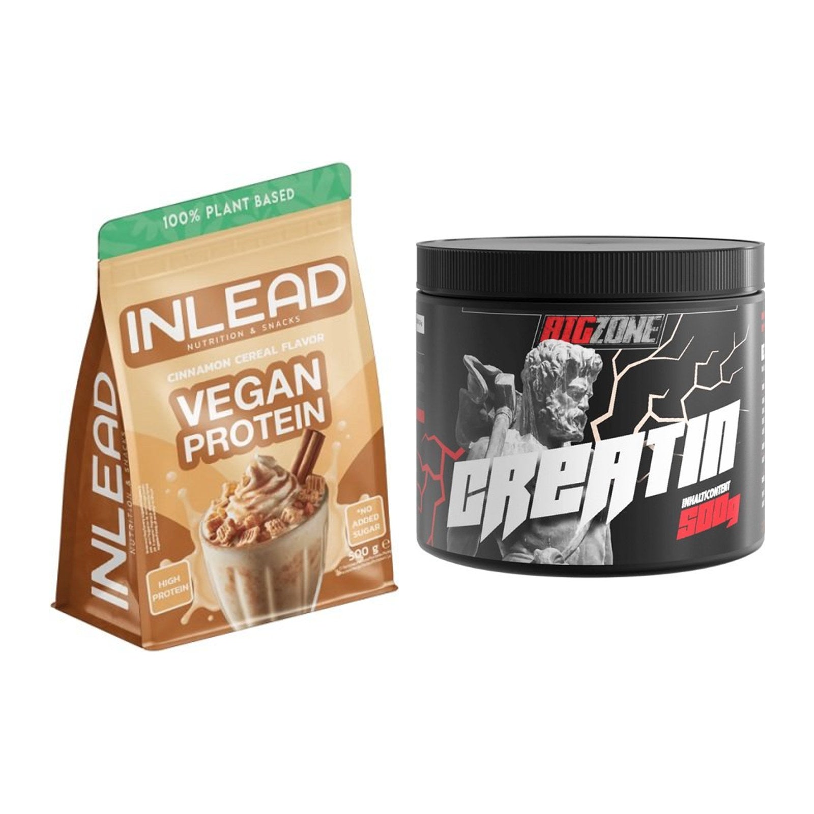 Muskelaufbau-Set: INLEAD Vegan Protein + Big Zone Creatin – alle enthaltenen Artikel