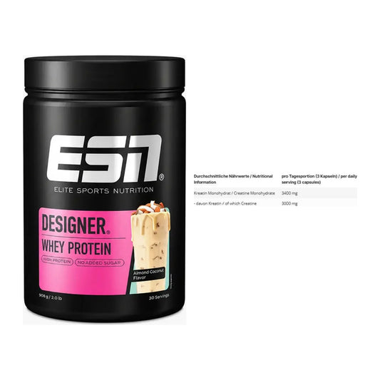 Muskelaufbau-Set: ESN Designer Whey + INLEAD Creatine Monohydrate – alle enthaltenen Artikel