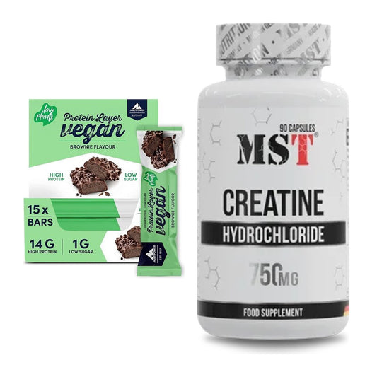 Muskelaufbau-Set: Multipower Vegan Protein Layer Bar + MST Creatin HCL – alle enthaltenen Artikel
